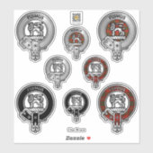 Clan Bruce Wappen & Tartan Sticker (Blatt)