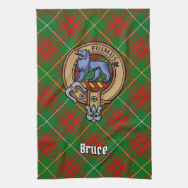 Clan Bruce Wappen über die Jagd auf Tartan Geschirrtuch