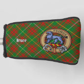 Clan Bruce Wappen über die Jagd auf Tartan Golf Headcover (Vorderseite)