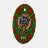 Clan Bruce Wappen über die Jagd auf Tartan Keramik Ornament (Rechts)