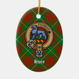 Clan Bruce Wappen über die Jagd auf Tartan Keramik Ornament
