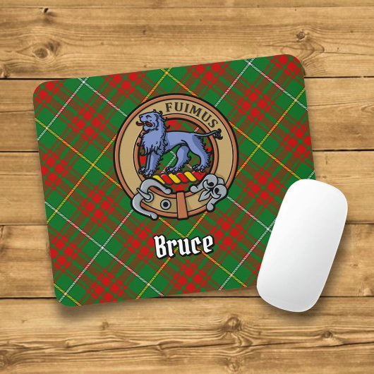Clan Bruce Wappen über die Jagd auf Tartan Mousepad