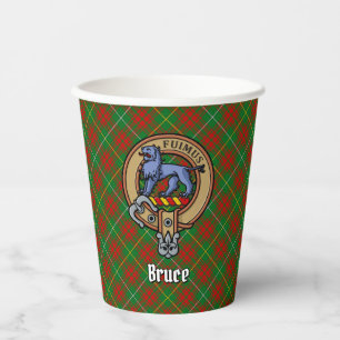 Clan Bruce Wappen über die Jagd auf Tartan Pappbecher