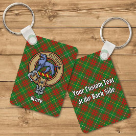 Clan Bruce Wappen über die Jagd auf Tartan Schlüsselanhänger