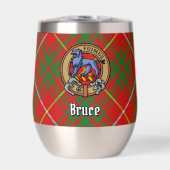 Clan Bruce Wappen über Tartan (Vorderseite)