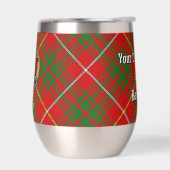 Clan Bruce Wappen über Tartan (Links)