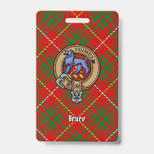 Clan Bruce Wappen über Tartan Ausweis