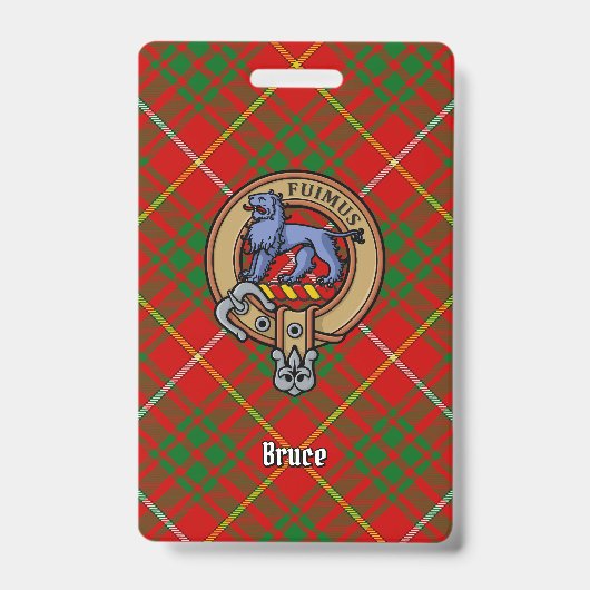 Clan Bruce Wappen über Tartan Ausweis (Vorderseite)