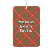 Clan Bruce Wappen über Tartan Autolufterfrischer (Rückseite)