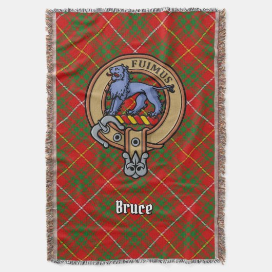 Clan Bruce-Wappen über Tartan Decke (Vorderseite Vertikal)
