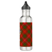 Clan Bruce Wappen über Tartan Edelstahlflasche (Rechts)