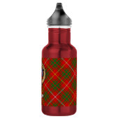 Clan Bruce Wappen über Tartan Edelstahlflasche (Rechts)