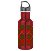 Clan Bruce Wappen über Tartan Edelstahlflasche (Rückseite)