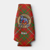 Clan Bruce Wappen über Tartan Flaschenkühler (Vorderseite)