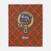 Clan Bruce Wappen über Tartan Fleecedecke (Vorderseite)