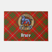Clan Bruce Wappen über Tartan Fußmatte (Vorderseite)