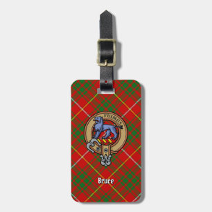 Clan Bruce Wappen über Tartan Gepäckanhänger