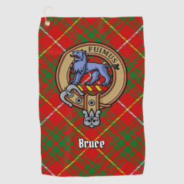 Clan Bruce Wappen über Tartan Golfhandtuch