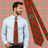 Clan Bruce Wappen über Tartan Krawatte