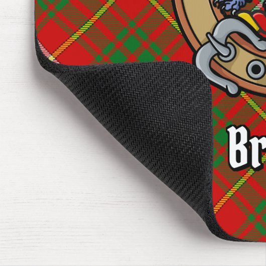 Clan Bruce Wappen über Tartan Mousepad (Ecke)