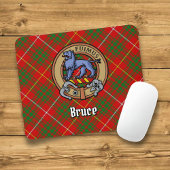 Clan Bruce Wappen über Tartan Mousepad
