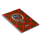 Clan Bruce Wappen über Tartan Notizblock (Rechte Seite)