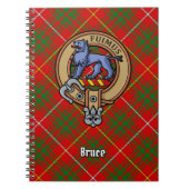 Clan Bruce Wappen über Tartan Notizblock (Vorderseite)