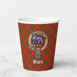 Clan Bruce Wappen über Tartan Pappbecher