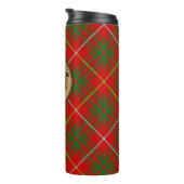 Clan Bruce Wappen über Tartan Thermosbecher (Nach rechts gedreht)