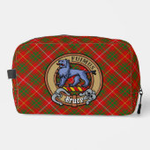 Clan Bruce-Wappen über Tartan Waschbeutel (Vorderseite)