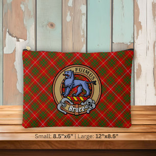 Clan Bruce-Wappen über Tartan Zubehörtasche