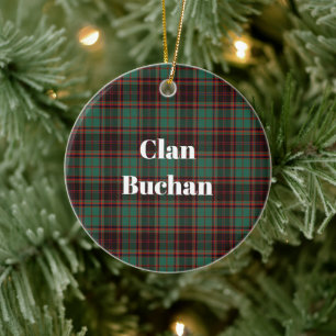 Clan Buchan Ancient Tartan Keramik Ornament