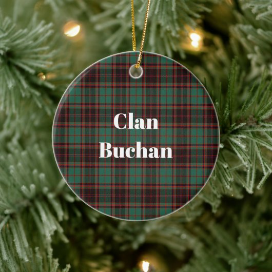 Clan Buchan Ancient Tartan Keramik Ornament (Baum)