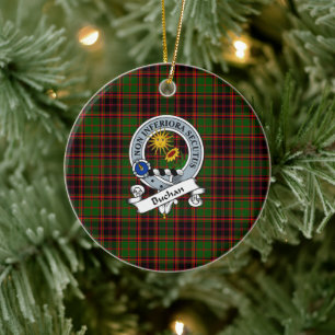 Clan Buchan Modern Abzeichen Tartan Kariert Keramik Ornament