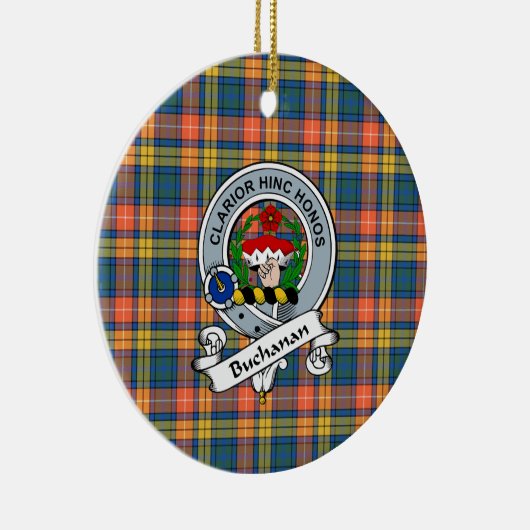 Clan Buchanan Ancient Abzeichen Tartan Kariert Keramik Ornament (Rechts)