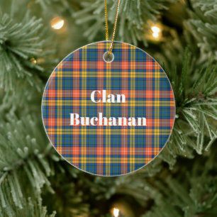 Clan Buchanan Ancient Tartan Keramik Ornament