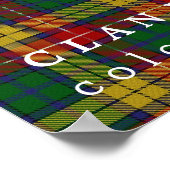 Clan Buchanan Colors of Scotland Tartan Poster (Ecke)