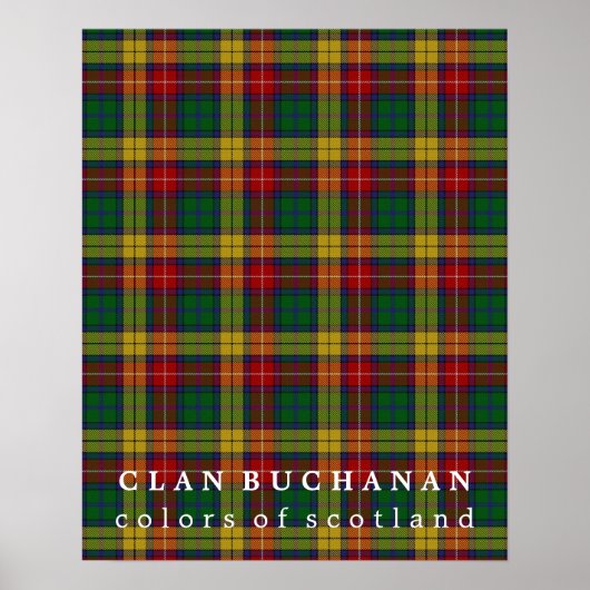 Clan Buchanan Colors of Scotland Tartan Poster (Vorne)