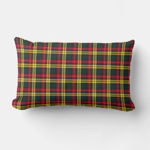 Clan-Buchanan-Grün, Gelb und roter Tartan Lendenkissen