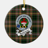 Clan Buchanan Jagd Abzeichen Tartan Kariert Keramik Ornament (Vorne)