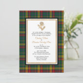 Clan Buchanan Kariert Thistle Wedding Einladung (Stehend Vorderseite)