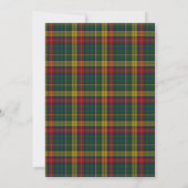 Clan Buchanan Kariert Thistle Wedding Einladung (Rückseite)