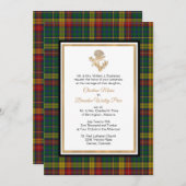 Clan Buchanan Kariert Thistle Wedding Einladung (Vorne/Hinten)