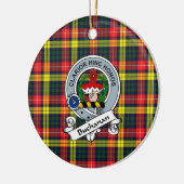 Clan Buchanan Modern Abzeichen Tartan Kariert Keramik Ornament (Links)