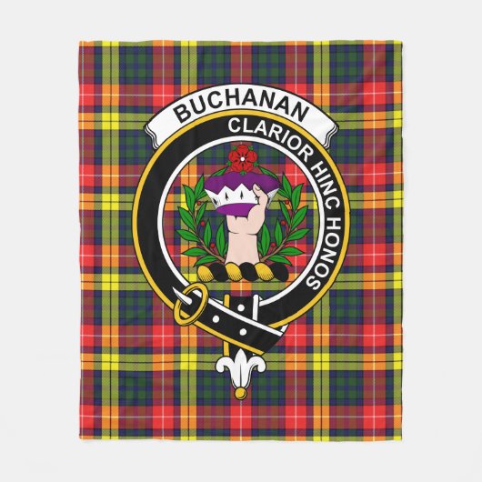 Clan Buchanan Modern Tartan Kariert Fleecedecke (Vorderseite)