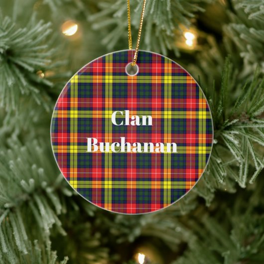 Clan Buchanan Modern Tartan Keramik Ornament (Baum)