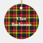 Clan Buchanan Modern Tartan Keramik Ornament (Vorne)