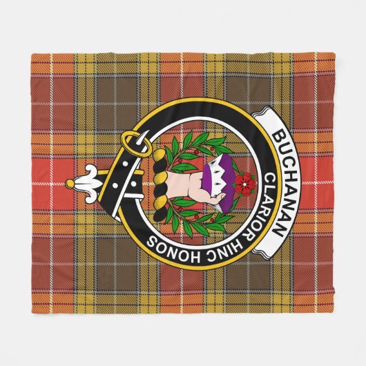Clan Buchanan Old Set Weathered Tartan Kariert Fleecedecke (Vorderseite (Horizontal))