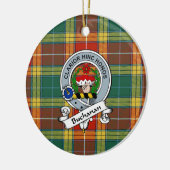 Clan Buchanan Old Sett Abzeichen Tartan Kariert Keramik Ornament (Links)