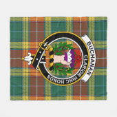 Clan Buchanan Old Sett Tartan Kariert Fleecedecke (Vorderseite (Horizontal))